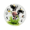 thumbnail image 2 of Reloj de pared de madera con diseño de vaca rústica, silencioso, preciso y decorativo. 25cm 10 pulgadas, 2 of 9