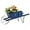 Blue, variant on Wooden Wagon Planter, 27.5" x 10.5" x 11.5" Decorative Wheelbarrow Cart Plant Pot with Long Handles & Mental Supports, Single Wheel Movable Garden Flower Cart Planter for yard, backyard (Blue)