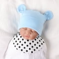 thumbnail image 5 of Newborn Baby Beanie Preemie Boys Hats Autumn Winter Newborn infant Hospital Hats for Girls 0-6 Months(White+Black+Gray+Sky Blue,0-6 Months), 5 of 6