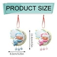 thumbnail image 3 of Rzdlizj Personalized Babys First Christmas Ornament 2025 - Christmas Hanging Ornament - Hug Mr. Moon Baby Boy First Christmas Ornament Blue 1St Christmas Baby Ornament, 3 of 8