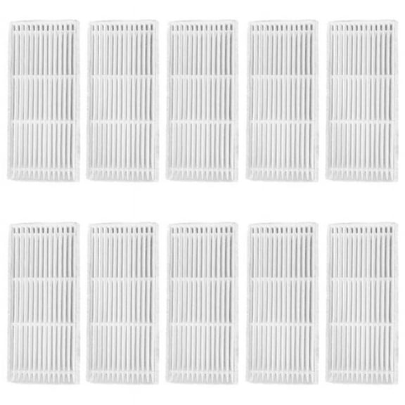 10Pcs Robot Vacuum Cleaner HEPA Filter for VCR03 Robot Vacuum Cleaner Brush Parts Accessories,10 x HEPA filter,White