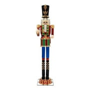 8 ft Tall Giant Nutcracker LCD Animated Eyes Musical Sounds Indoor Outdoor Christmas Yard Sculpture