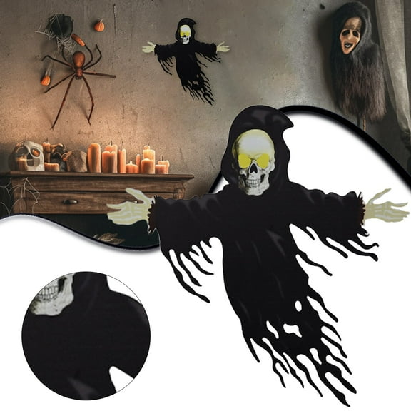 BinKFF Halloween Decorations Outdoor | Halloween Wall Decor Indoor | Metal Pumpkin Wall Art | Halloween Pumpkin Decorations Outdoor Silhouette Scary Decor for Garage Door Porch