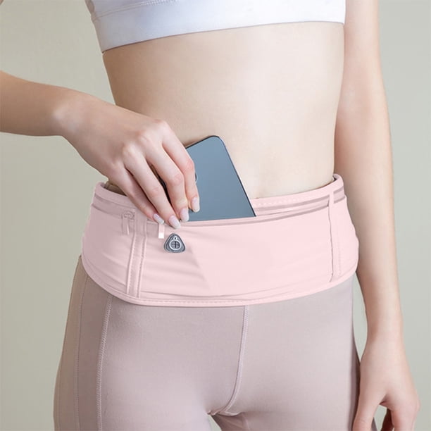 Riñonera para correr para mujer | Riñonera transpirable e impermeable para gimnasio con correa ajustable y banda reflectante con orificio para auriculares | Cinturón ligero para correr, senderismo y