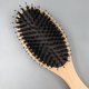 thumbnail image 2 of Cepillo con cerdas naturales de jabalí y peine para cabello de grosor normal o medio, con mango de bambú, cepillo profesional y peine de cola de metal, 2 of 5
