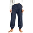 thumbnail image 2 of Joggers for Women Winter Casual Straight-Leg Ankle-Length Solid Loose Tight Waist Workout Baggy Pants with Pockets, 2 of 4