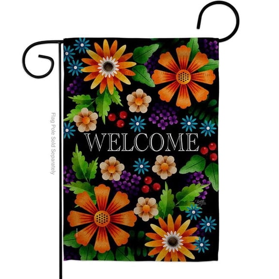 Breeze Decor G120078-BO 13 x 18.5 in. Mix Flower Welcome Sweet Life Home Vertical Garden Flag with Double-Sided House Decoration Banner Yard Gift