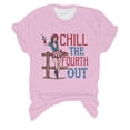 thumbnail image 4 of Icvfdpl Women'S T Shirts Breathable Fast Dry Chill The Fourth Out Printed Short Sleeve Crew Neck Tee Shirt Top Soft And Skin Friendly Cosy To Touch, 4 of 4