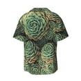 thumbnail image 2 of KLL Succulents Print Men's Shirt Short Sleeve Button Down Summer Cuba Beach Shirts- XX-Large, 2 of 7