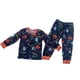thumbnail image 3 of Colección de pijamas navideños, ropa para niños y niñas, conjunto de pantalones de manga larga con solapa, tela de seda de leche con patrón de árbol de Navidad, 3 of 3