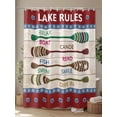 thumbnail image 4 of Fsddascl Lake Rules Shower Curtain Set - Small 36" x 72" Washable Bathtub Curtain with 12 Hooks, Red Green Brown Paddle Striped Rudder Wooden Waterproof Fabric Stall Shower Curtains for Bathroom, 4 of 6