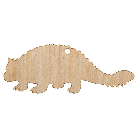 Ankylosaurus Dinosaur Solid Wood Holiday Christmas Tree Ornament Unfinished DIY Pre-Drilled Craft