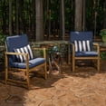 thumbnail image 5 of Casual Cushion Stripe Sunbrella® Fabric 1-Piece Outdoor Rectangle Throw Pillow, 19"W x 12"L, Maxim Navy, 5 of 5