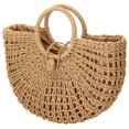 thumbnail image 3 of Bolso de ratán YYW tejido a mano para playa de verano con asa superior, 3 of 6