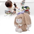 thumbnail image 2 of Lindo conejito de orejas largas, peluche suave, juguete para niños, muñeco, regalo de cumpleaños, decoración del hogar (marrón), 2 of 5