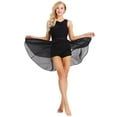 thumbnail image 1 of Robe de Danse Lyrique pour Femmes, Robe de Danse Ballet Sans Manches, Justaucorps de Performance, Robe de Gymnastique, Noir, TG, 1 of 7