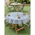 thumbnail image 4 of Outdoor Tablecloth with Umbrella Hole for Patio/Picnic/Party/Camping, Blue Branches Waterproof Table Cloth Round Cover Washable, Vintage Art Farmhouse (Dia 60"), 4 of 8