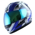 thumbnail image 2 of WOW Motorcycle HJM Street Bike Full Face Helmet + Motorcycle Bluetooth Headset: Racing Star Blue, 2 of 6