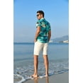 Aiyino Men's Hawaiian Shirt Short Sleeves Printed Button Down Summer