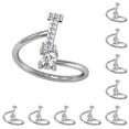 thumbnail image 2 of Guardurnaity Anillo abierto con letras mayúsculas, anillos ajustables portátiles para interiores y exteriores, joyería de viaje para el hogar, yo 10Conjunto, 2 of 6