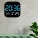 thumbnail image 2 of Reloj despertador Digital, configuración de alarma , 10 niveles, ajuste de brillo, temperatura, fecha, semana, visualización para el hogar y la , Azul, 2 of 8