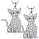 thumbnail image 2 of Hermosas Cadenas de Gatos CatNeck02 2Pzas Oriental Shorthair Plata Metal Cadena y Dije., 2 of 2