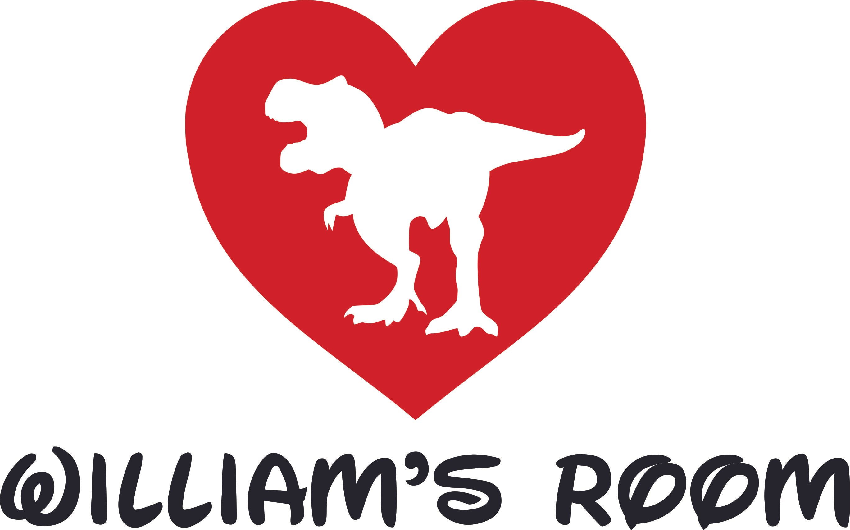 dinosaur with a heart