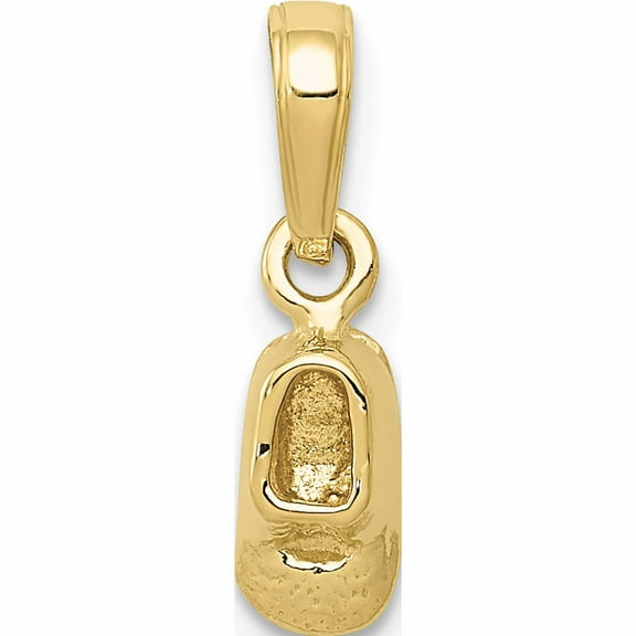 10K Yellow Gold Baby Shoe Charm (15 X 5) Made In Peru -Jewelry By Sweet Pea