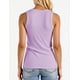 thumbnail image 3 of Camiseta sin mangas AURUZA con espalda nadadora y canalé para mujer, Lavanda, Talla S, 3 of 7