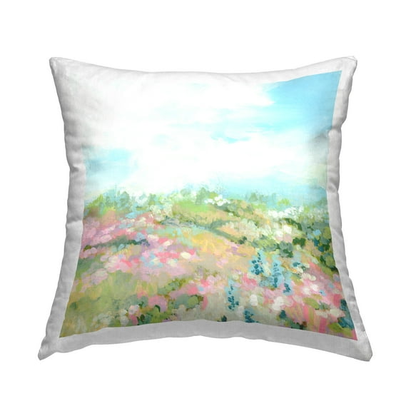 Stupell Industries Meadow with Blue Sky Decorative Printed Throw Pillow Design by June Erica Vess