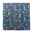 thumbnail image 2 of Yayeee Shower Curtain with Hooks 72"x72" Waterproof Fabric Bathroom Hanging Decor, Blue Beach Pattern, 2 of 5