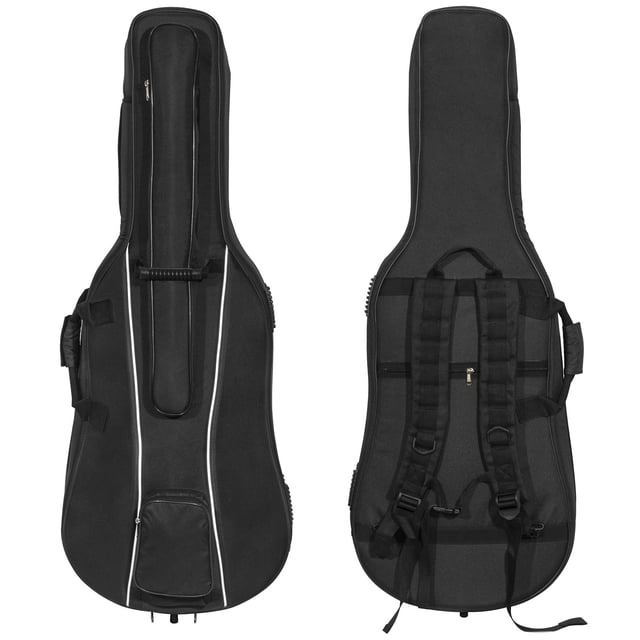 MI&VI CB-5005 Étui de Voyage pour Violoncelle Sac Gig (Taille 1/4) avec Multiples Poches et Sangles de Sac à Dos Réglables / Rembourrage Épais 20mm / Résistant aux Intempéries / Doublure Non Abrasive - MIVI Music
