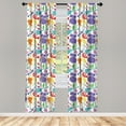 thumbnail image 3 of Ambesonne Music Curtains, Colorful Instruments Bass, Pair of 28"x95", Multicolor, 3 of 5