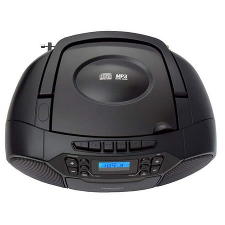 Toshiba - CD-RW/CD-R/CD-DA Boombox with AM/FM Radio - Black