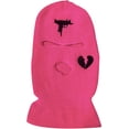 thumbnail image 3 of GRNSHTS 3-Hole Full Face Cover, Thermal Knit Ski Mask Winter Balaclava Cap for Outdoor Sports (Rose Red), 3 of 8
