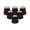 Brown - 6 Pack, variant on Royal Designs, Inc. Clip On Chandelier Shade Velvet Fabric,CS-1106-5CH, Champagne, 3 x 5 x 4.5