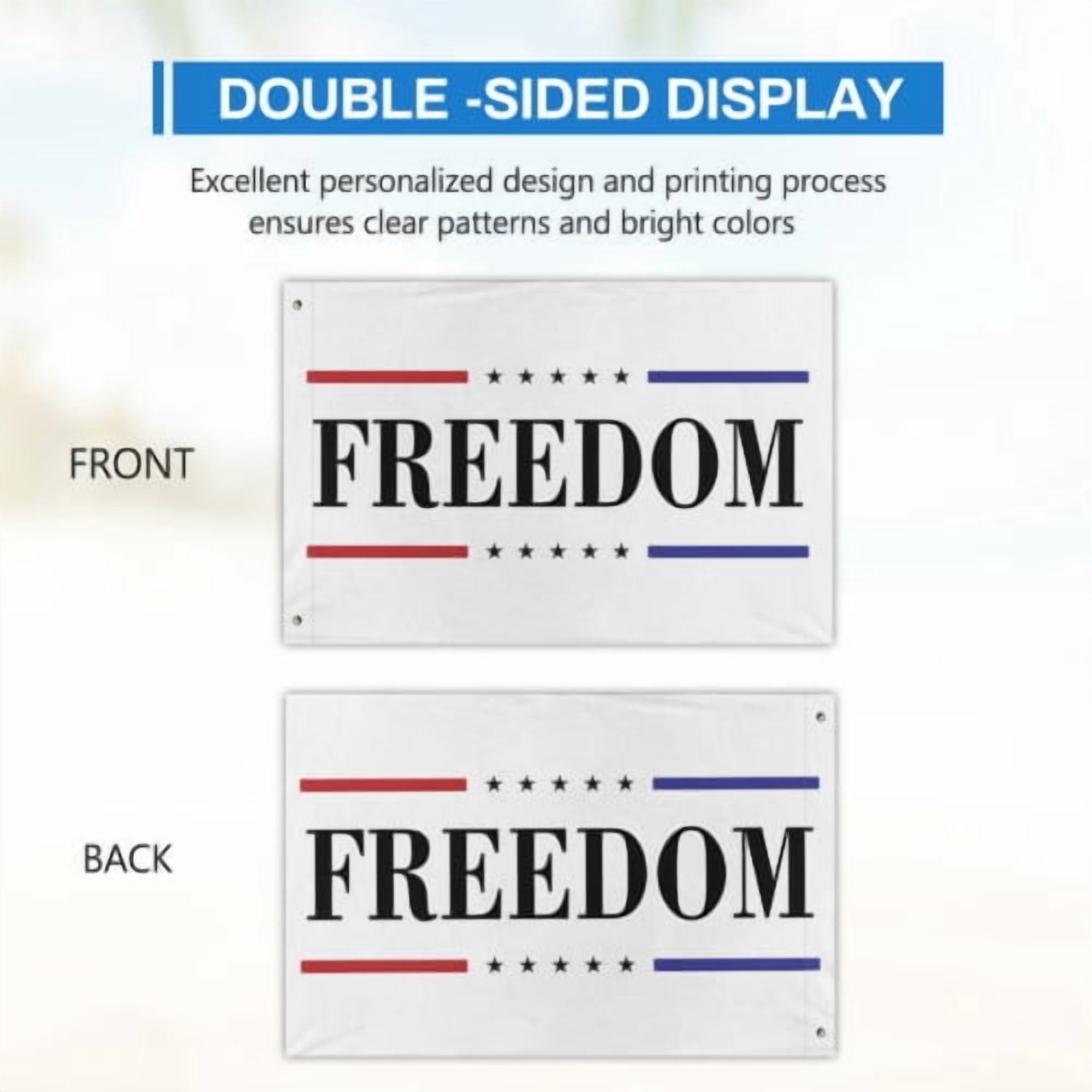 Freedom&Flag 3x5 Ft American Flags for Outside Freedom Flags Double Sided Banner for Garden Yard Home Patio Fence Decoration Outdoor Indoor Display