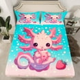 thumbnail image 2 of Erosebridal Axolotl Bed Sheets Set Twin Size for Teens, Stars Bed Sheets Twin, Mystic Starry Sky Twin Sheet Sets, Super Cozy Room Decoration, 3-Piece, 2 of 7