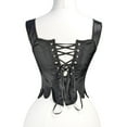 thumbnail image 6 of QIPOPIQ Clearance Women's Corset Top Satin Basque Black Trim Corset Overbust Waist Trainer Bustier Top Plus Size L-6XL, 6 of 9