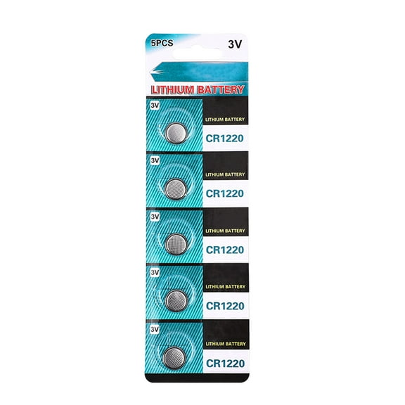 COOLHOOD 5pcs/10pcs CR1220 Coin Cell Batteries 3V Lithium Button Batteries For Watches, Calculators And Small Electronics