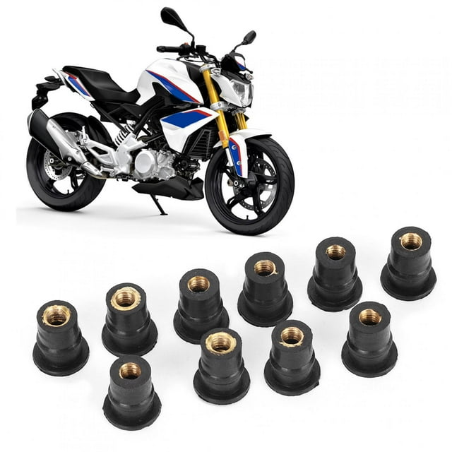 Tuercas De Parabrisas Resistentes Al Desgaste Confiables M5 10 Piezas Tuercas De Pozo Para Accesorios De Motocicleta Reemplazo Para Ducati ANGGREK Accesorios