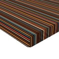 thumbnail image 2 of Ambesonne Striped Fitted Sheet, Colorful Vertical Lines, Full Size, Multicolor, 2 of 3