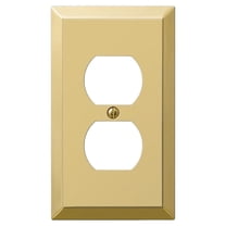 WALLPLATE 1DUPLX PB (Pack of 1)