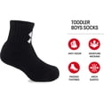 thumbnail image 2 of Pack múltiple de calcetines Under Armour Quarter para niños 2-4T, color negro, 2 of 5