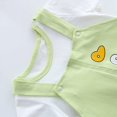 thumbnail image 3 of Summer New Children's Set Baby Boy Cotton Cartoon Cute Rabbit Ears Short Sleeve Strap Pants Casual Set, 3 of 5