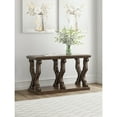 thumbnail image 2 of Signature Design by Ashley Maylee Sofa Table, Dark Brown Finish with Scroll Design Legs, Hardwood Solids with Oak & Ash Veneers, 2 of 7