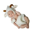 thumbnail image 3 of EeaseMX Adorables disfraces con forma de oveja para fotos de bebés (blanco, 0-6 meses), 3 of 7