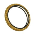thumbnail image 2 of Disketp Gold Glitter Elastic Microfiber Steering Wheel Cover for Truck,SUV,Cars,Universal 15 inch,Anti-Slip, 2 of 8