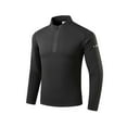 thumbnail image 2 of Blusa y camisa de manga larga con cuello alto para hombre, informal, a la moda, de color liso, para correr, fitness, de alta elasticidad, de manga larga, con cuello alto, para ejercicio, abrigo de pol, 2 of 7