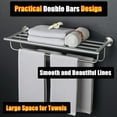 thumbnail image 4 of 24 inch Towel Shelf with Double Towel Bars,Towel Rack for Bathroom,SUS 304 Stainless Steel Wall Mount Towel Holder Storage,Brushed Nickel,GYT7060-LS, 4 of 6